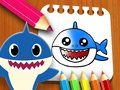 Παιχνίδι Βιβλίο χρωματισμού Baby Shark σε απευθείας σύνδεση Παιχνίδι Βιβλίο χρωματισμού Baby Shark σε απευθείας σύνδεση