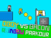 Παιχνίδι Obby εναντίον Bacon Rainbow Parkour σε απευθείας σύνδεση