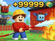 Παιχνίδι Obby: Εργασία ως πυροσβέστης σε απευθείας σύνδεση