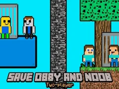 Παιχνίδι Σώστε τον Obby και Noob Δύο Παίκτες σε απευθείας σύνδεση
