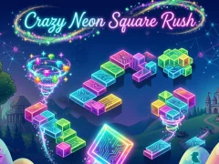 Παιχνίδι Crazy Neon Square Rush σε απευθείας σύνδεση