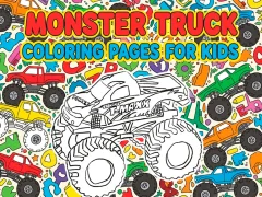 Παιχνίδι Monster Truck χρωματιστικές σελίδες για παιδιά σε απευθείας σύνδεση