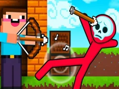Παιχνίδι Noob Archer vs Stickman Zombie σε απευθείας σύνδεση