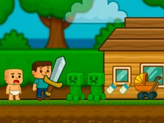 Παιχνίδι Baby Noob Βοήθεια! Steve σε απευθείας σύνδεση