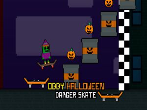 Παιχνίδι Obby Halloween Danger Skate σε απευθείας σύνδεση