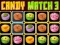 Παιχνίδι Candy Match 3 σε απευθείας σύνδεση