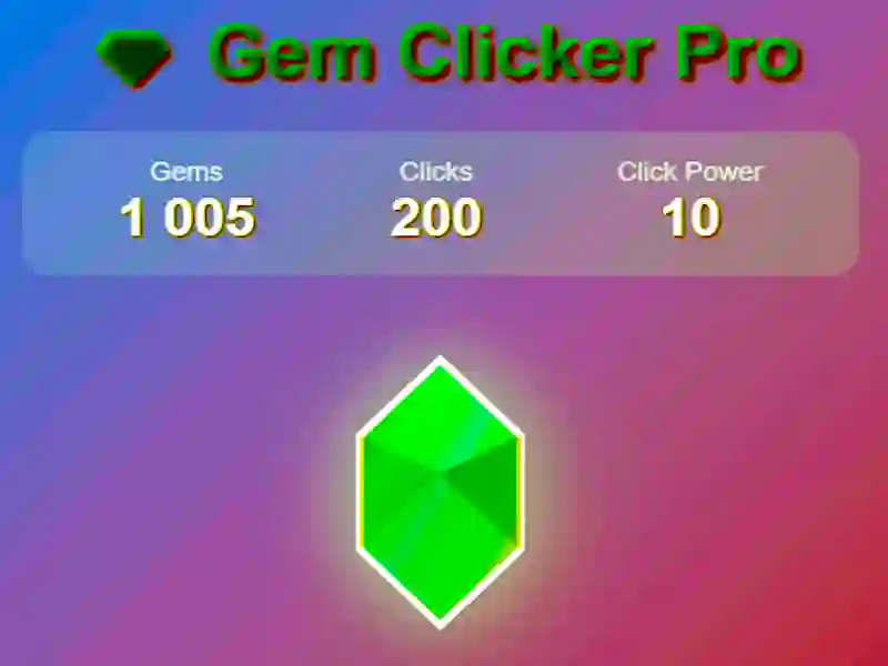 Παιχνίδι Gem Clicker Pro σε απευθείας σύνδεση Παιχνίδι Gem Clicker Pro σε απευθείας σύνδεση