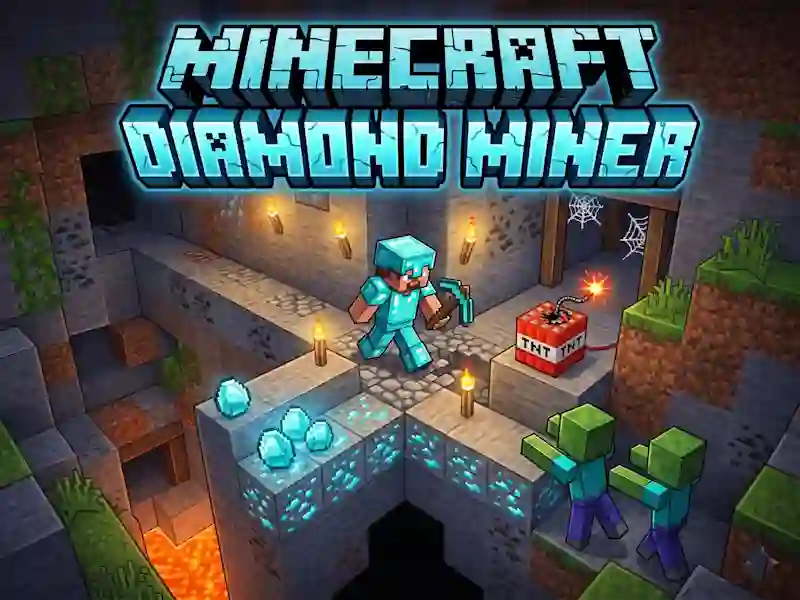 Παιχνίδι Minecraft Diamond Miner σε απευθείας σύνδεση