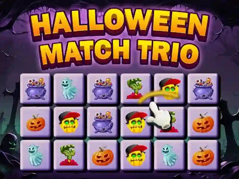Παιχνίδι Halloween Match Trio σε απευθείας σύνδεση Παιχνίδι Halloween Match Trio σε απευθείας σύνδεση