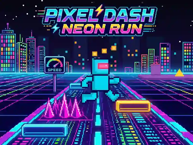Παιχνίδι Pixel Dash Neon Run σε απευθείας σύνδεση