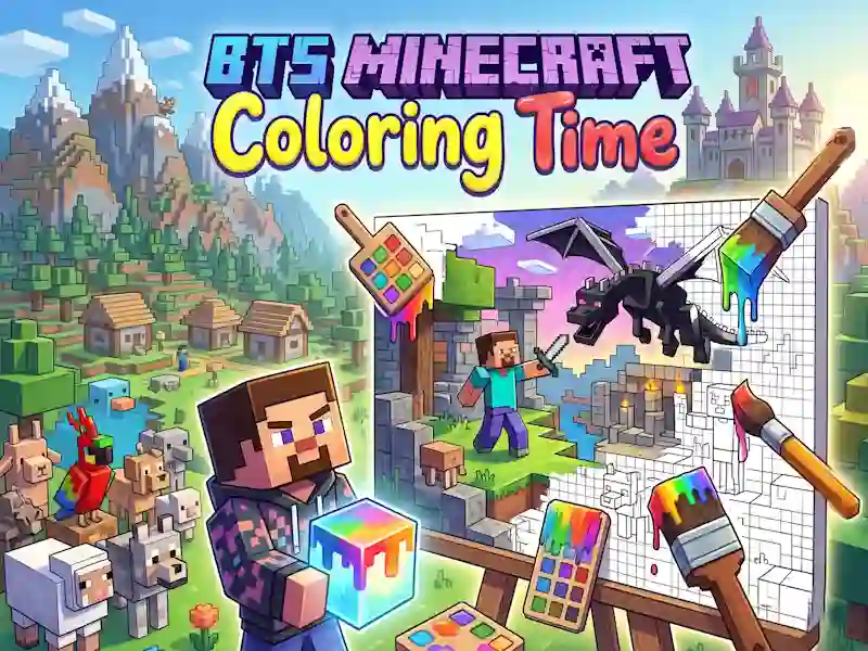 Παιχνίδι BTS Minecraft Coloring Time σε απευθείας σύνδεση