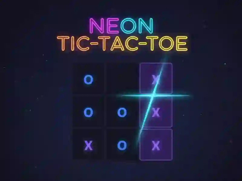 Παιχνίδι Νέον Tic-Tac-Toe σε απευθείας σύνδεση