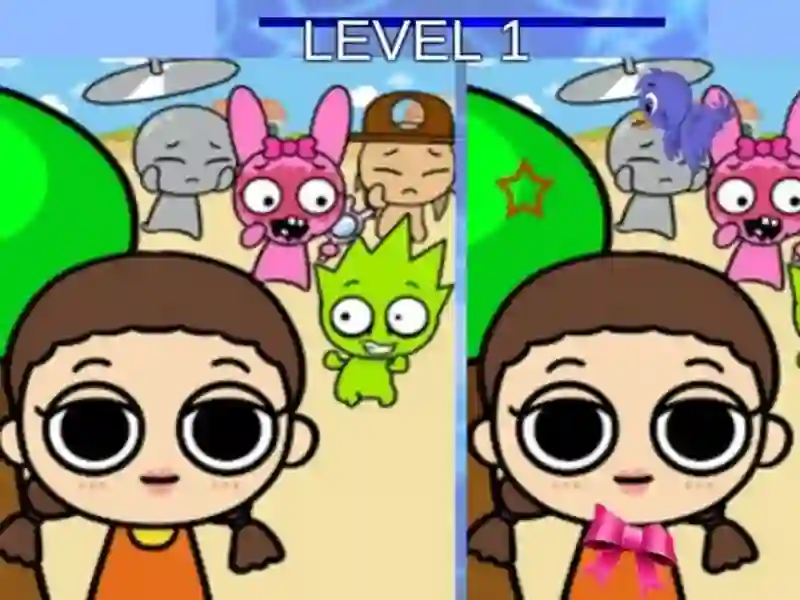 Παιχνίδι Διαφορά παιχνιδιού Sprunki και Squid σε απευθείας σύνδεση