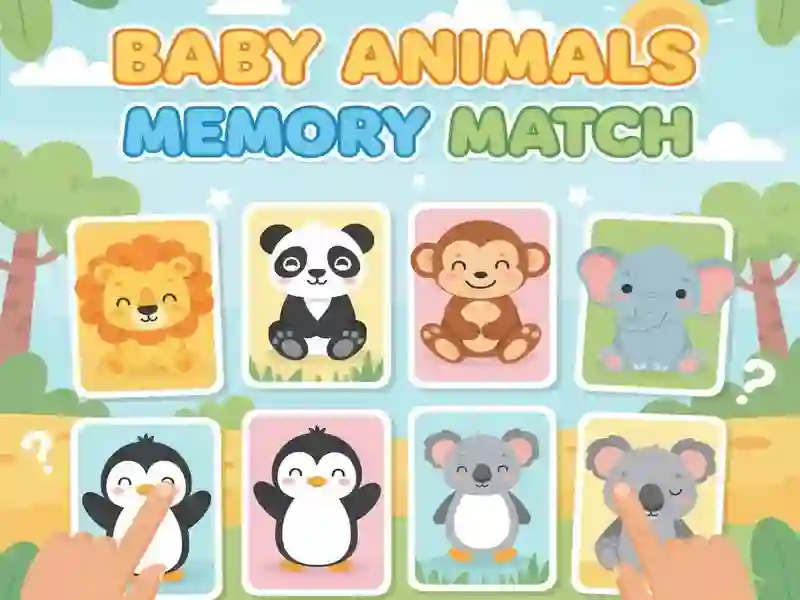 Παιχνίδι Ταίριασμα μνήμης Baby Animals σε απευθείας σύνδεση Παιχνίδι Ταίριασμα μνήμης Baby Animals σε απευθείας σύνδεση