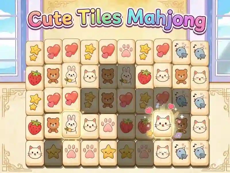Παιχνίδι Cute Tiles Mahjong σε απευθείας σύνδεση