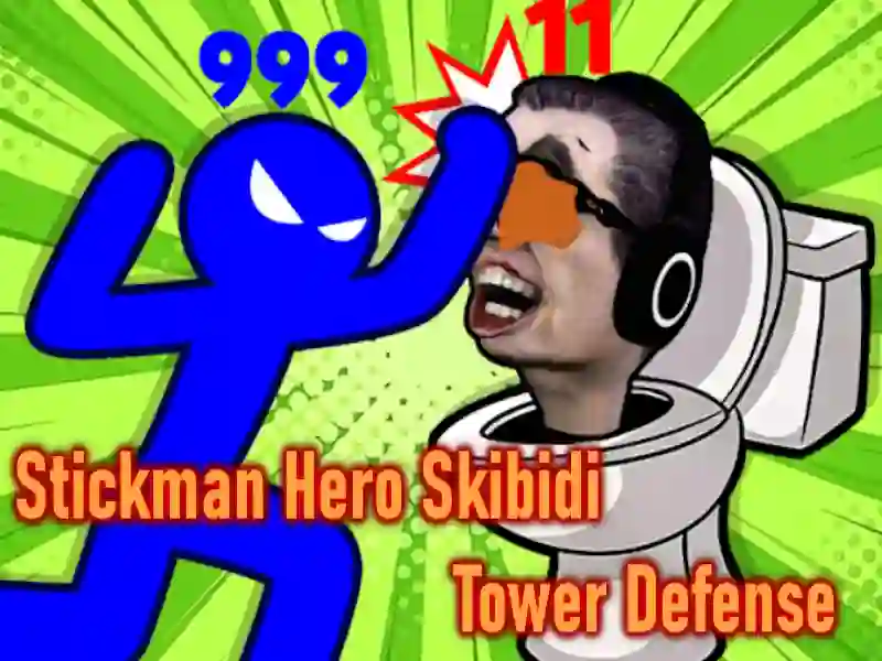 Παιχνίδι Stickman Hero Skibidi Πύργος Άμυνας σε απευθείας σύνδεση