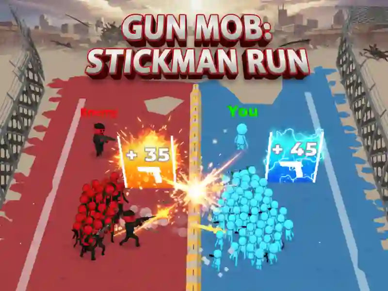 Παιχνίδι Gun Mob: Stickman Run σε απευθείας σύνδεση