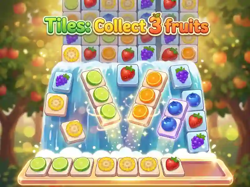 Παιχνίδι Tiles: Collect 3 fruits σε απευθείας σύνδεση
