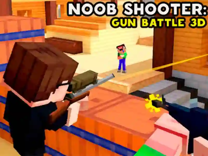 Παιχνίδι Noob Shooter: Gun Battle 3D σε απευθείας σύνδεση