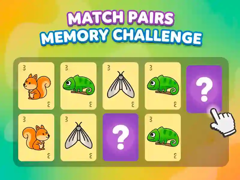 Παιχνίδι Match Pairs Memory Challenge σε απευθείας σύνδεση