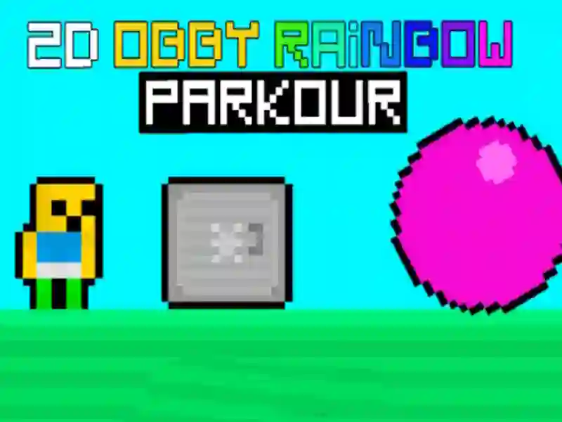 Παιχνίδι 2D Obby Rainbow Parkour σε απευθείας σύνδεση