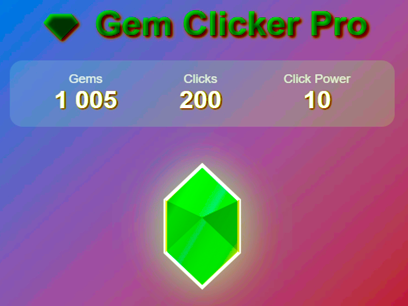 Παιχνίδι Gem Clicker Pro σε απευθείας σύνδεση