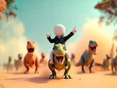 Παιχνίδι Stickman: Αρένα Δεινοσαύρων σε απευθείας σύνδεση