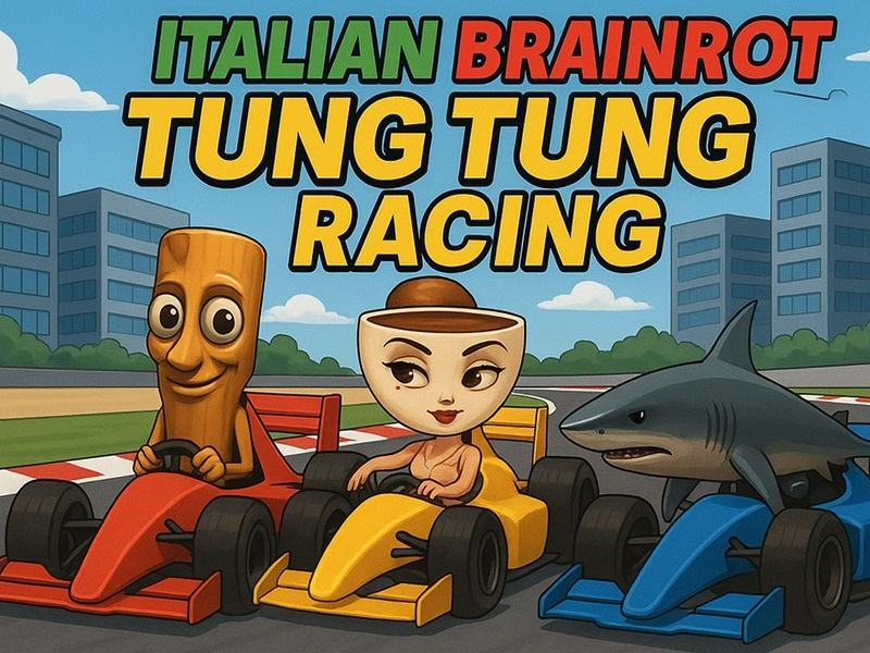 Παιχνίδι Ιταλικά Brainrot Tung Tung Racing σε απευθείας σύνδεση