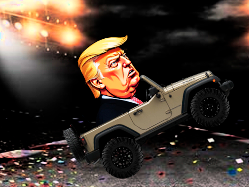 Παιχνίδι Trump Wheelie Challenge σε απευθείας σύνδεση