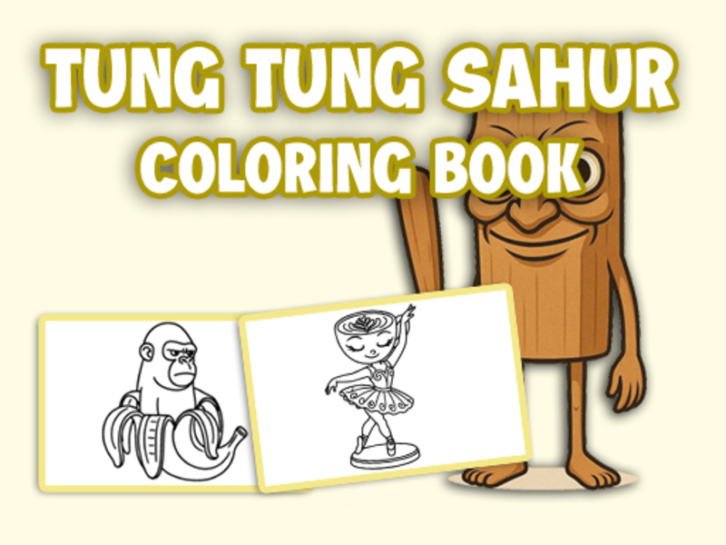 Παιχνίδι Tung Tung Sahur βιβλίο ζωγραφικής σε απευθείας σύνδεση