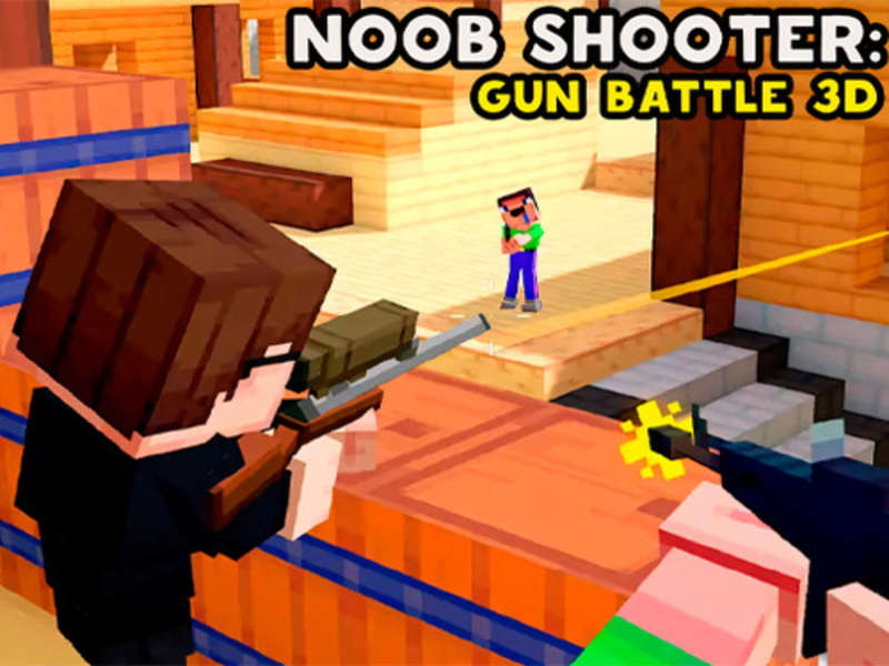 Παιχνίδι Noob Shooter: Gun Battle 3D σε απευθείας σύνδεση