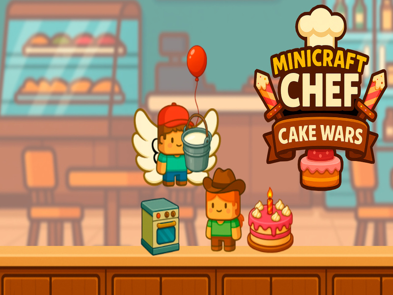 Παιχνίδι Minicraft Chef Cake Wars σε απευθείας σύνδεση